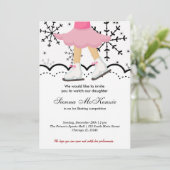 Schaatsen wedstrijd (wit) kaart (Staand voorkant)