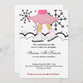 Schaatsen wedstrijd (wit) kaart (Voorkant / Achterkant)