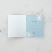 Schaatsen Winter verjaardagsfeest bedankkaart (Binnen)