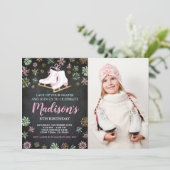 Schaatsen, Winter wonderland met foto Kaart (Staand voorkant)