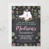 Schaatsen, Winter wonderland, Schoolbord Kaart (Voorkant)