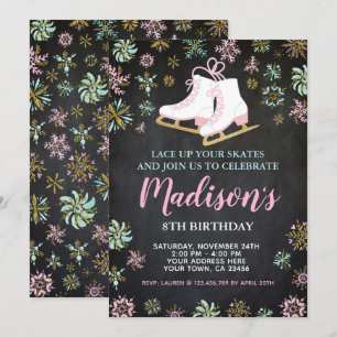 Schaatsen, Winter wonderland, Schoolbord Kaart