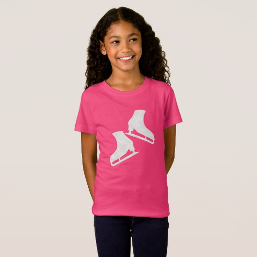 Schaatsen wit t-shirt (Voorkant volledig)