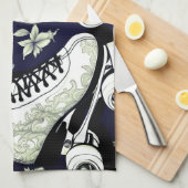  Schaatsen Zwart & Wit Theedoek (Quarter Fold)