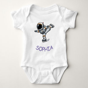 Schaatsende astronaut figuurschaatsen romper