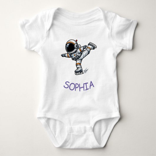 Schaatsende astronaut figuurschaatsen romper (Voorkant)