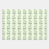 Schaatsende Bunny Inpakpapier Vel (Voorkant)