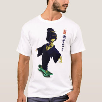 Schaatsende Gaikotsu Geisha Japanse Streetwear T-shirt