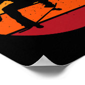Schaatsende Jongen Truc Retro Skater Poster (Hoek)