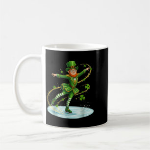 Schaatsende kabouter St. Patrick's Day klaver Koffiemok