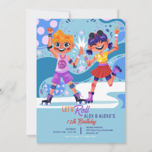 Schaatsende kinderen kaart