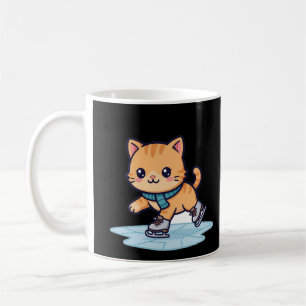 Schaatsende Kitten Kerst Koffiemok