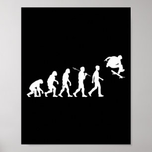 Schaatsende Mensheid Geëvolueerd Om Hoog Te Spring Poster