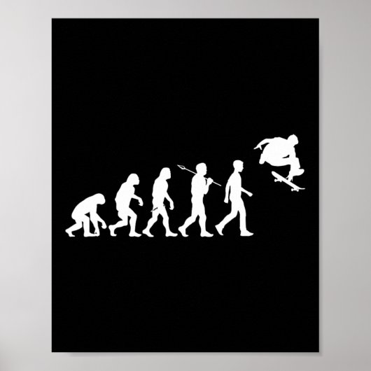 Schaatsende Mensheid Geëvolueerd Om Hoog Te Spring Poster (Voorkant)