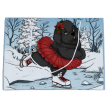 Schaatsende Newfoundlandse puppy hond
