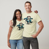 Schaatsende Panda T-shirt (Unisex)