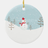 Schaatsende Pinguïn Meisjes Kerst Ornament (Achterkant)