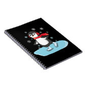 Schaatsende Pinguïn Notitieboek (Rechterzijde)
