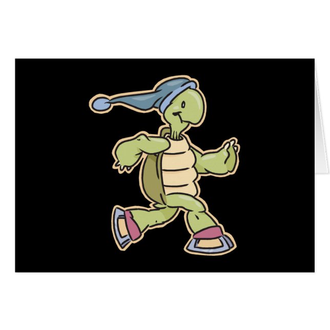 schaatsende schildpad (Voorkant Horizontaal)