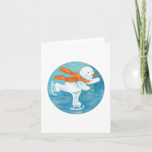 Schaatsende Sneeuwman (Voorkant)