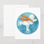 Schaatsende Sneeuwman Brief (Voorkant / Achterkant)