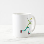 Schaatsende Stickman Koffiemok (Voorkant rechts)