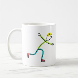 Schaatsende Stickman Koffiemok