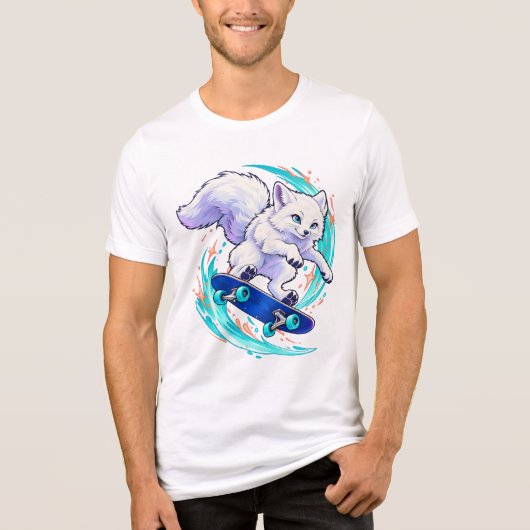 Schaatsende Vos T-Shirt (Voorkant)