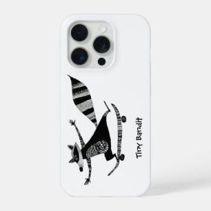 Schaatsende wasbeer – Whimsical wasbeer dier iPhone 15 Pro Case
