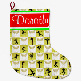 SCHAATSENGEL GEPERSONALISEERDE KERSTKOUS GROTE KERSTSOK