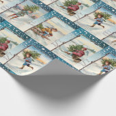 schaatsengelen cadeaupapier (Hoek)