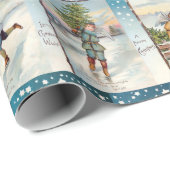 schaatsengelen cadeaupapier (Rol Hoek)