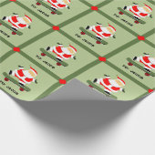 Schaatsenrijden Kerstcadeau Cadeaupapier (Hoek)