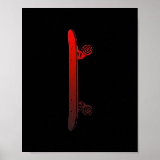 Schaatsenrijden Skateboard Kleding - Skateboarder Poster (Voorkant)