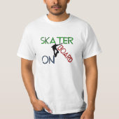 Schaatser aan boord t-shirt (Voorkant)