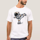 Schaatser Astronaut Kunstschaatsen T-shirt (Voorkant)