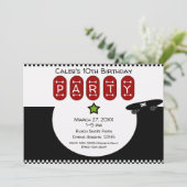 Schaatser Half Pipe Skateboard Verjaardagsfeestje Kaart (Staand voorkant)