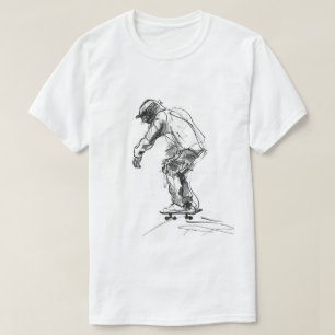 schaatser in beweging t-shirt