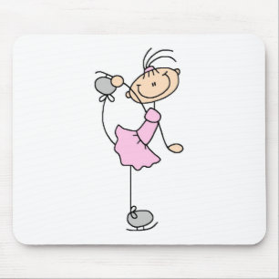 Schaatser in roze muismat