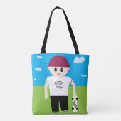 Schaatser Jongen Tote Bag (Achterkant)