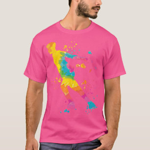 Schaatser Kunstschaatsen Kleurrijke Meisjes Ijs Sc T-shirt
