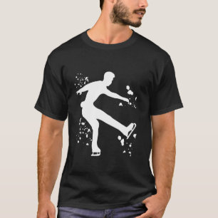 Schaatser Kunstschaatsen Kleurrijke Meisjes Schaat T-shirt