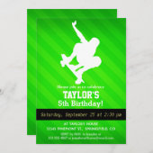 Schaatser; Neon Green Stripes Kaart (Voorkant / Achterkant)