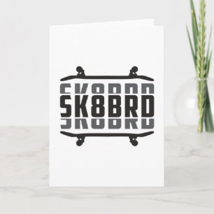 Schaatser Schaatsen Skateboarden Skate Grappig Cad Kaart