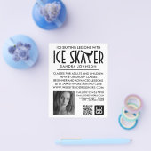 Schaatser Silhouet Logo, Schaatsles Advertentie Flyer (Enkel)