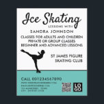 Schaatser Silhouet, Schaatsles Advertentie Flyer<br><div class="desc">IJsschaatser silhouet,  schaatsles Adverteren flyers door de Visitekaartje Store.</div>
