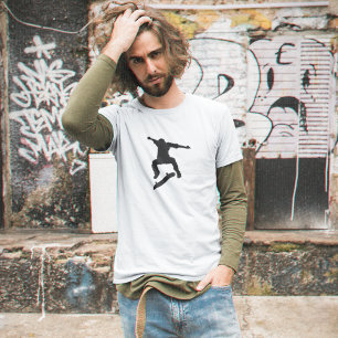 Schaatser Silhouette Skateboard Streetwear T-shirt