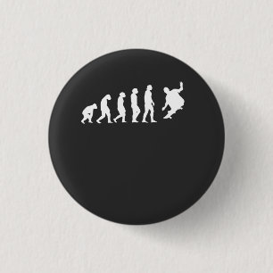 Schaatser Skateboarder Evolutie Ronde Button 3,2 Cm