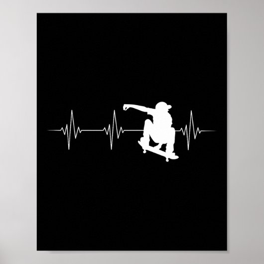 Schaatser Skateboarder Skateboarden Skateboard Bor Poster (Voorkant)