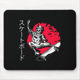 Schaatser Skelet Japan Skateboard Skateboarden All Muismat